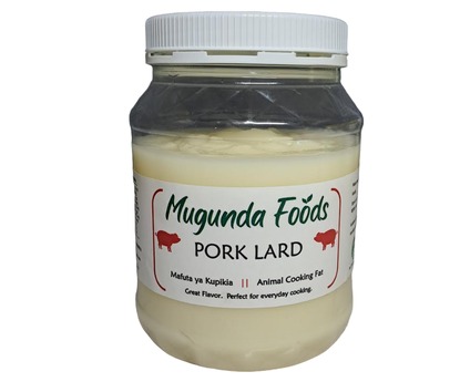 Mugunda Foods Pork Lard (Plastic - Large Jar) Natural Animal Cooking Fat