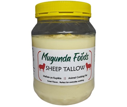 Mugunda Foods Sheep Tallow (Plastic - Large Jar) Natural Animal Cooking Fat