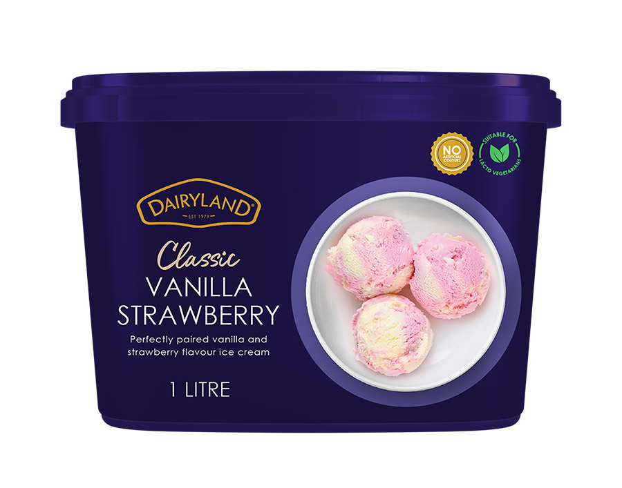 DAIRYLAND Vanilla/Strawberry Classic Ice Cream