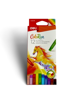 DELI 12 Colours Oil Pastels