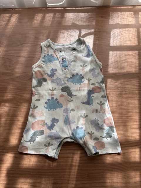Cathy's Preloved Cute boy's outfit - light green 6M