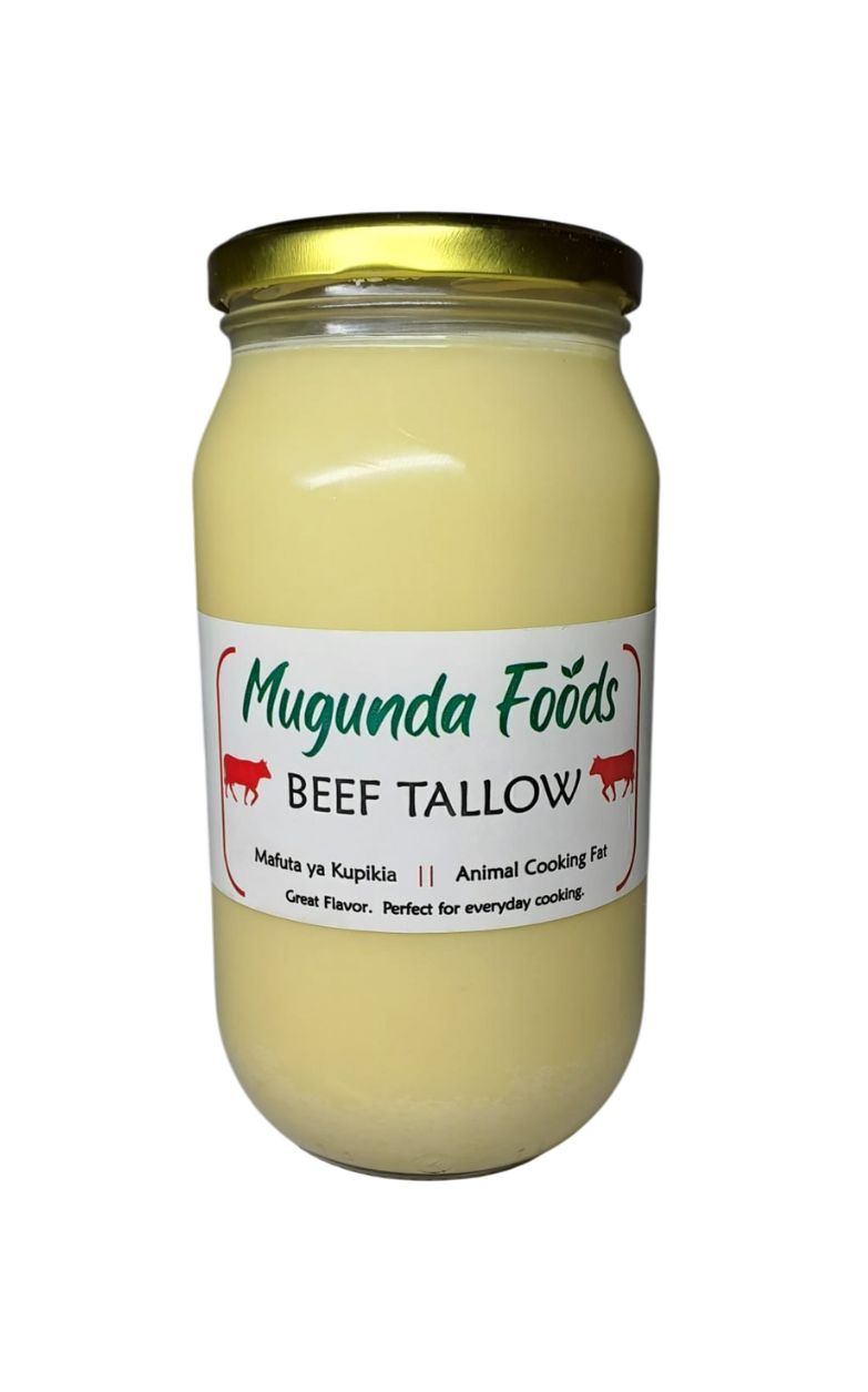 Mugunda Foods Beef Tallow (Glass - Large Jar) Natural Animal Cooking Fat