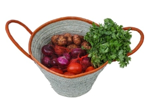 Fresh Bundles (1qty each 1kg Onions &Tomatoes)(2kg Potatoes)(2 bunch of Dhania) Veggie Basic