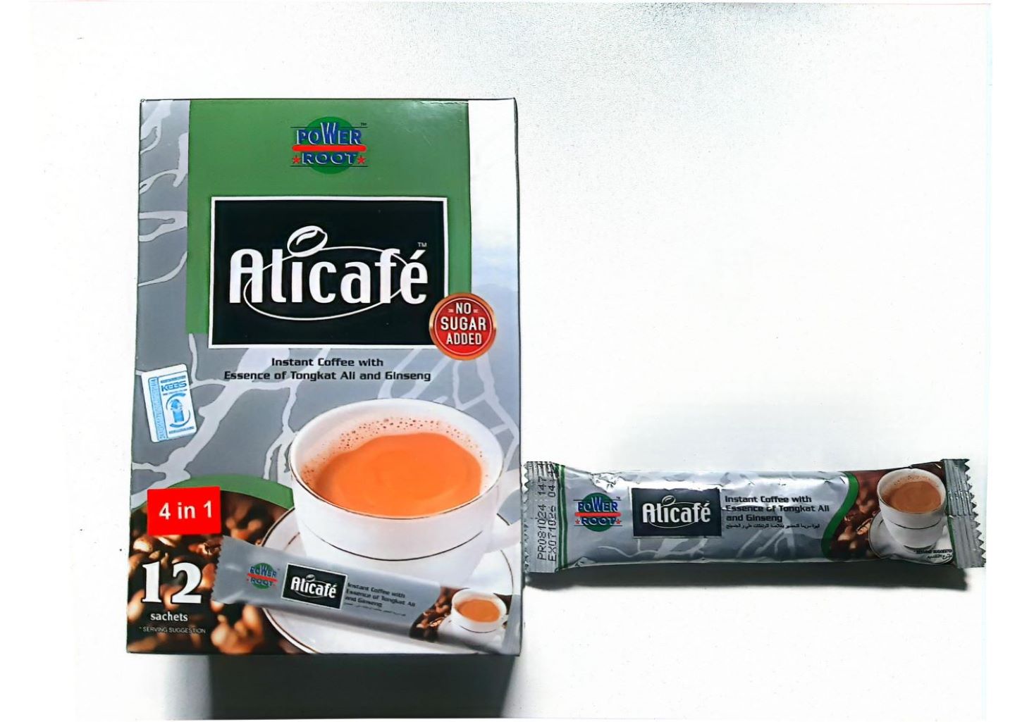 Alicafe No Sugar Tongkat 4 In 1 Instant Coffee