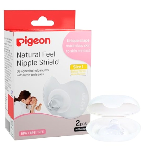 Pigeon  Size 1 - small Natural Feel Nipple Shield with case