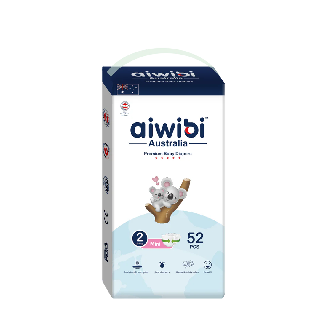 aiwibi Small 2-6kgs Premium Baby Diapers