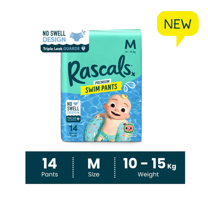 Rascals 10-15kgs Premium Cocomelon Swim Pants - Medium 