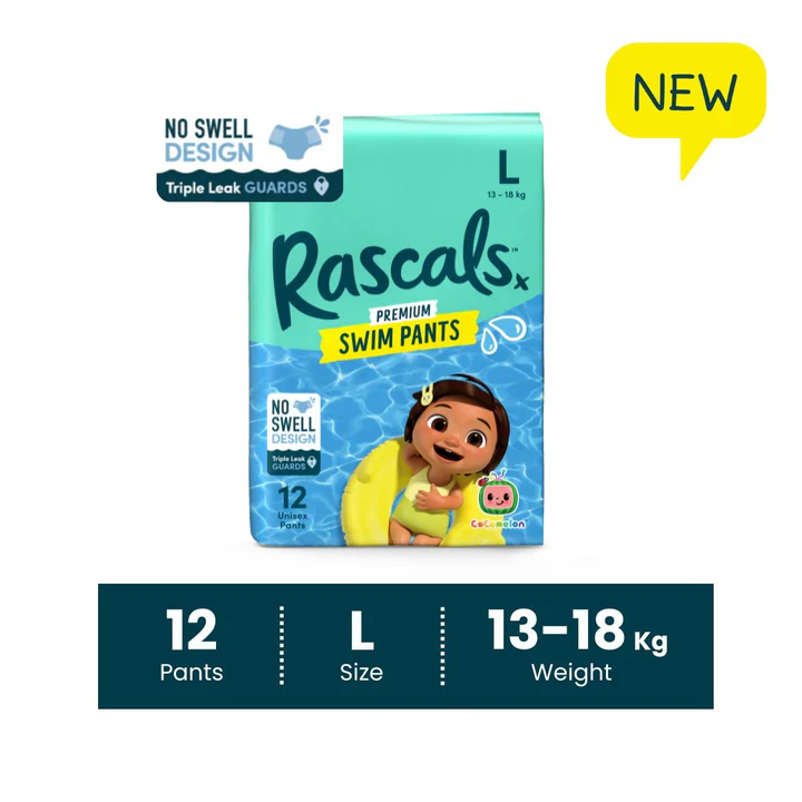 Rascals 13-18kgs Premium Cocomelon Swim Pants - Large