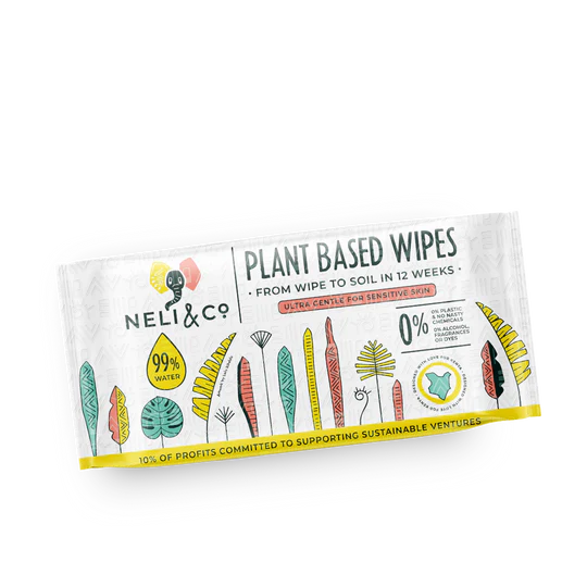 Neli & Co. 99% Water 100% Biodegradable Plant Based Wipes