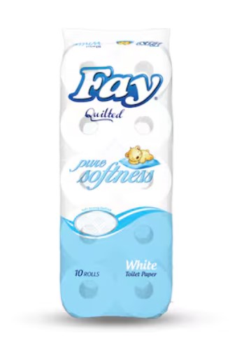 Fay White Unwrapped Tissue Roll