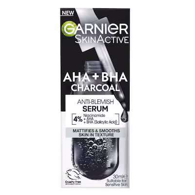 Garnier AHA+BHA Anti Blemish Charcoal Serum