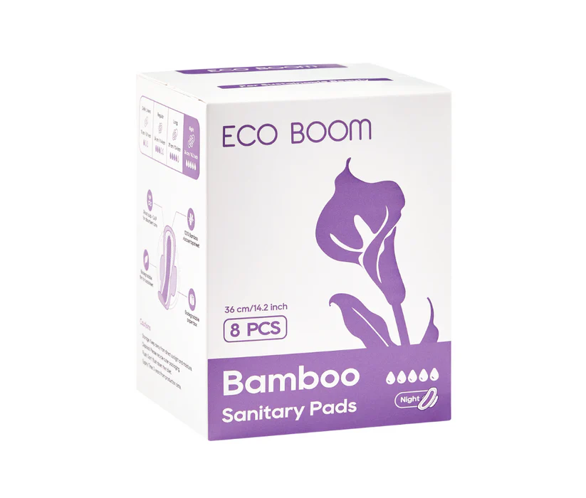 ECO BOOM Night-36cm Bamboo Sanitary Pads