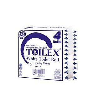 Toilex White Unwrapped Toilet Tissue Roll