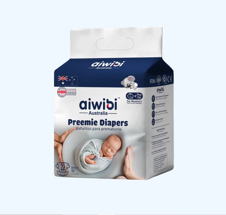 aiwibi Preemie < 3kgs Premium Baby Diapers