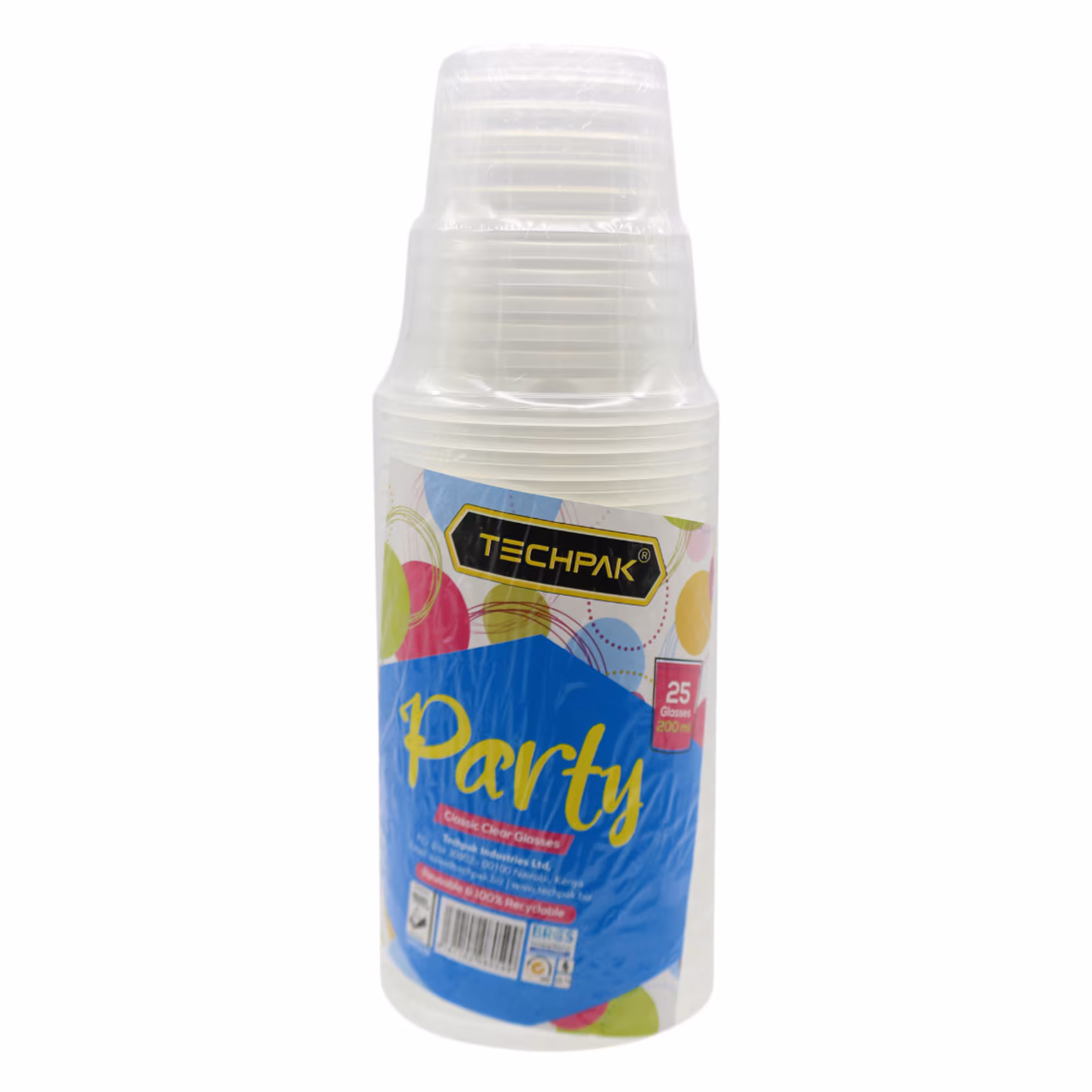 Techpak Party Cup 500ml (Clear)