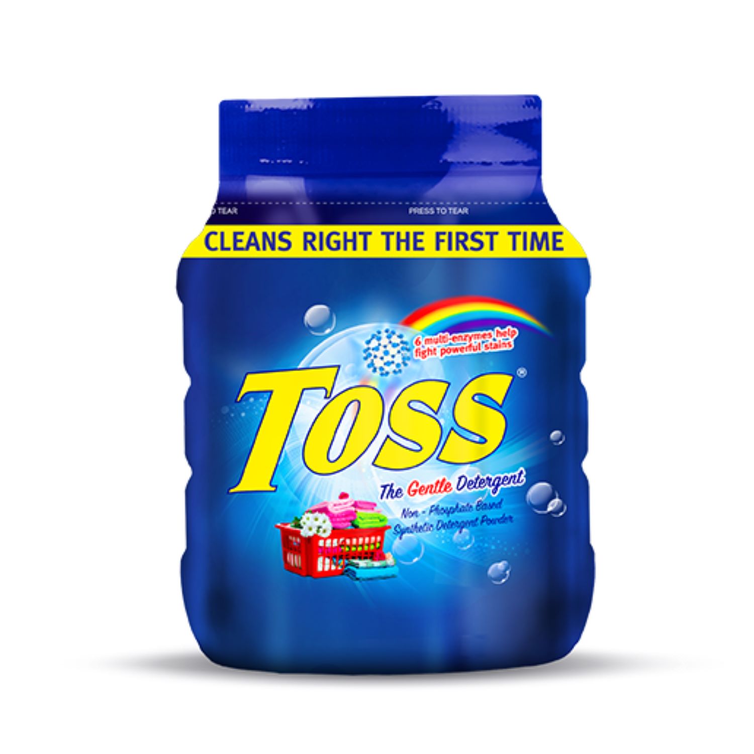 Toss Blue Plastic Container