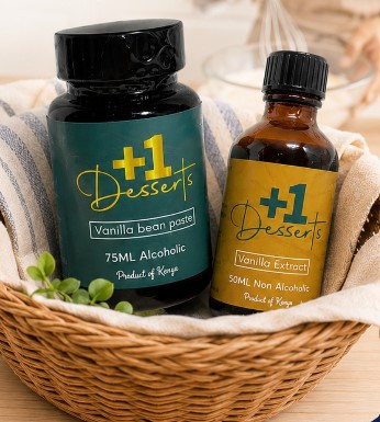 +1 Desserts  75ML Alcoholic Vanilla Bean Paste + 50ML Non Alcoholic Vanilla Extract