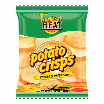 Tropical Heat Cheese & Onion Potato Crisps