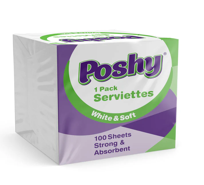 Poshy White & Soft Serviettes