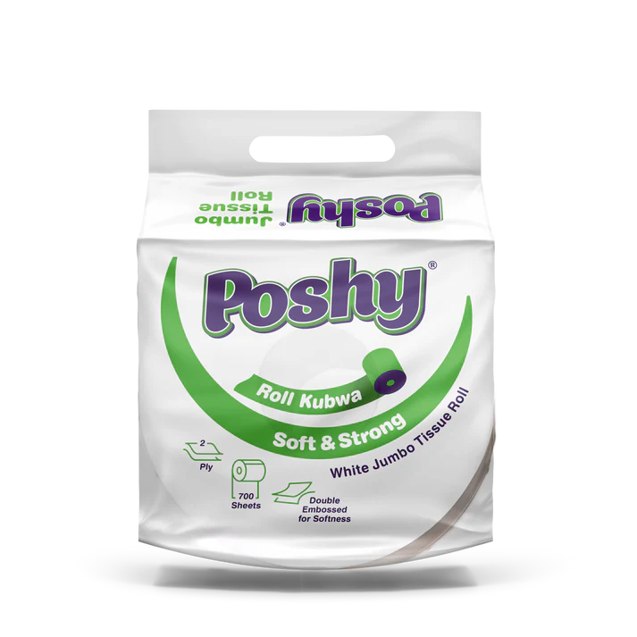 Poshy White  Jumbo Toilet Tissue Roll