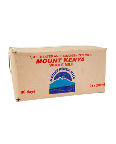 Mount Kenya ESL Pouch Whole Milk 200ml x 21packets