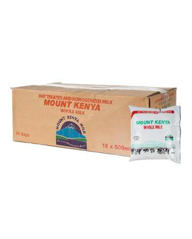 Mount Kenya ESL Pouch Whole Milk 500ml x 18packets