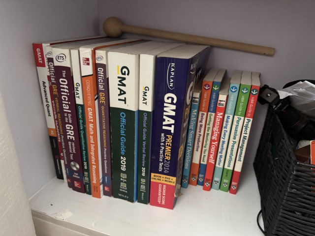 Set of GMAT, GRE, and Harvard Business Books