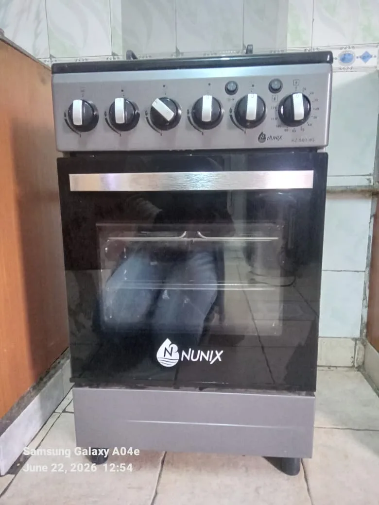Nunix Free Standing 4 Gas Burner Cooker with oven