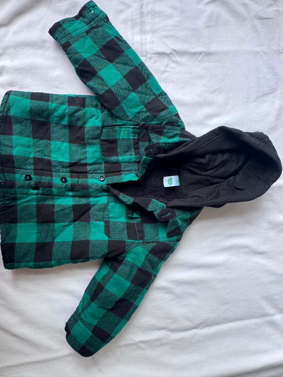 Ackermans Baby Check Hooded Jacket | Green & Black | 12–18 Months 2