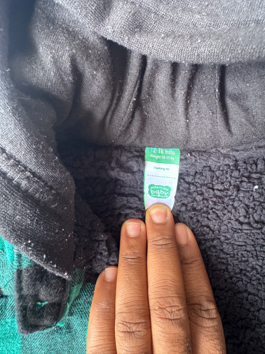 Ackermans Baby Check Hooded Jacket | Green & Black | 12–18 Months 3