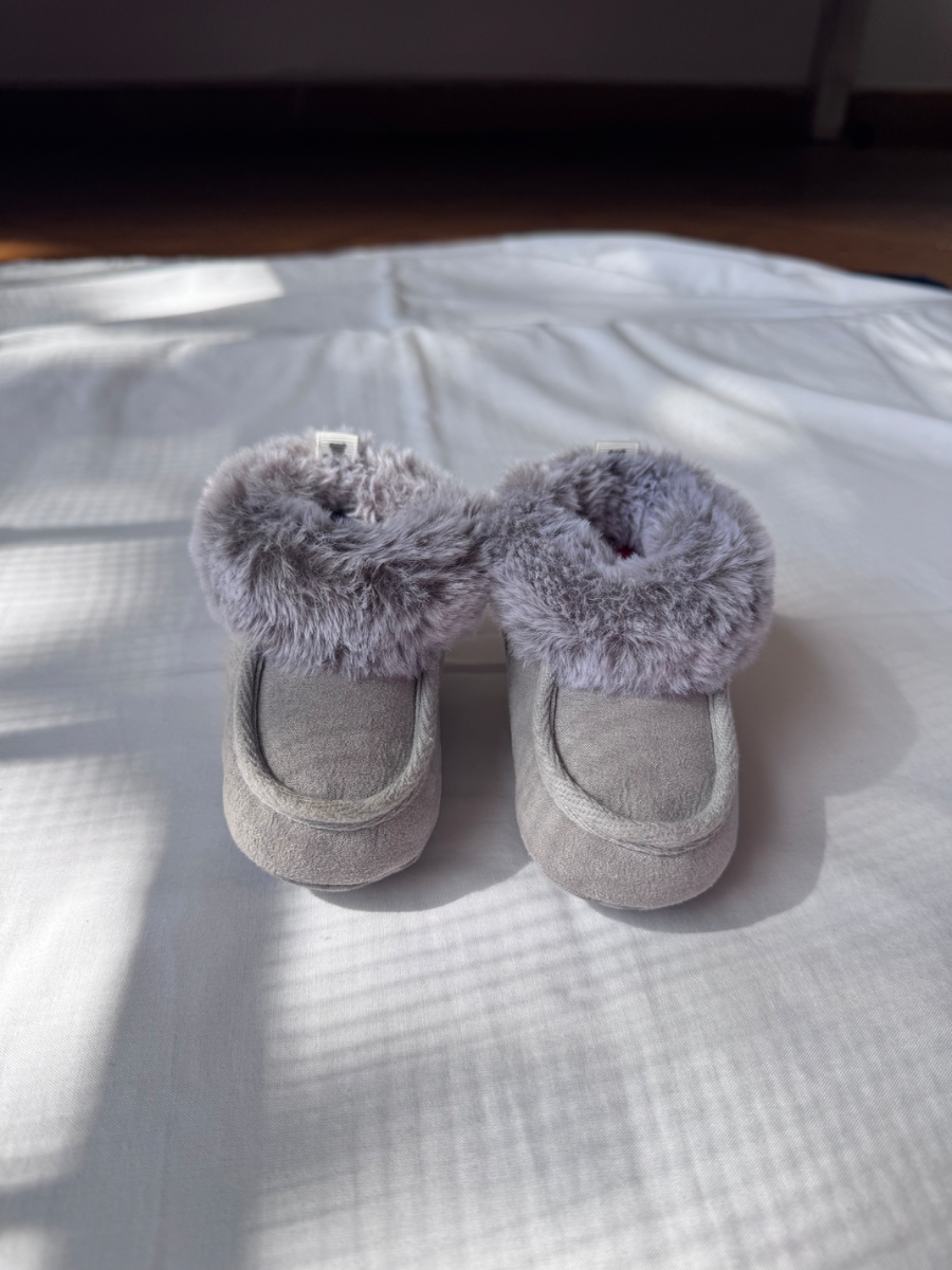 Furry baby booties 1