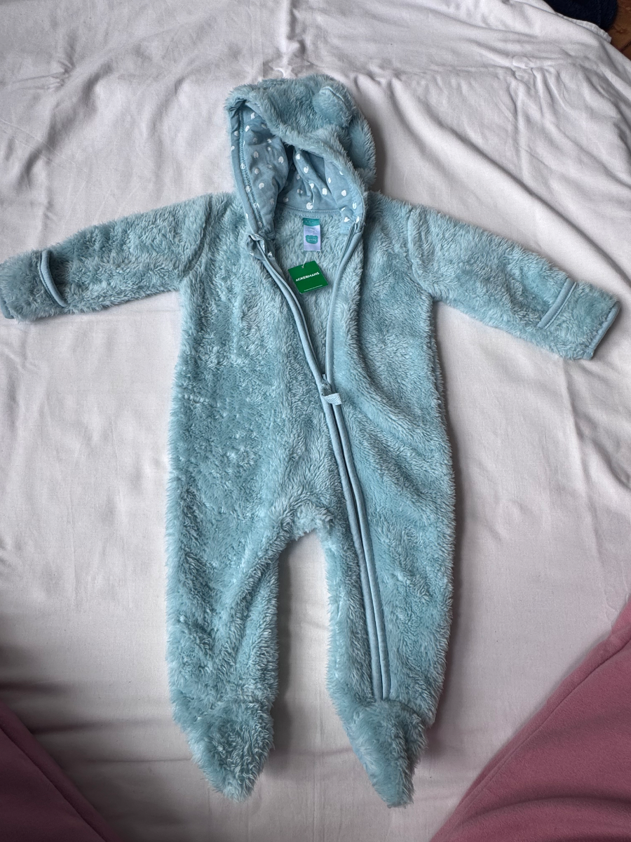 Ackermans Baby Fleece Hooded Onsie/ Romper – 3–6 Months 1
