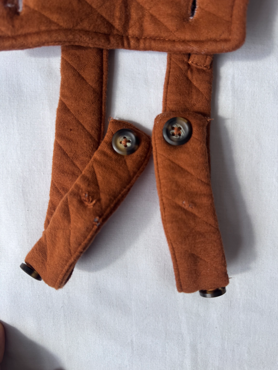 🦥 Cute Brown Sloth Baby Dungaree 3