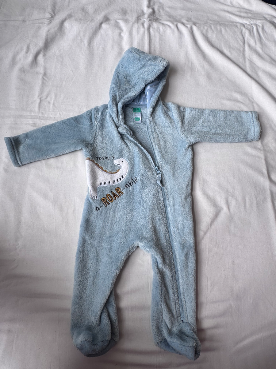 🦕 Ackermans Baby Fleece Hooded Sleepsuit 1
