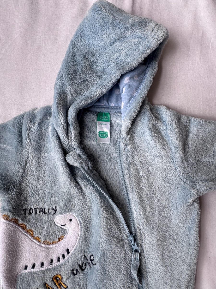 🦕 Ackermans Baby Fleece Hooded Sleepsuit 2
