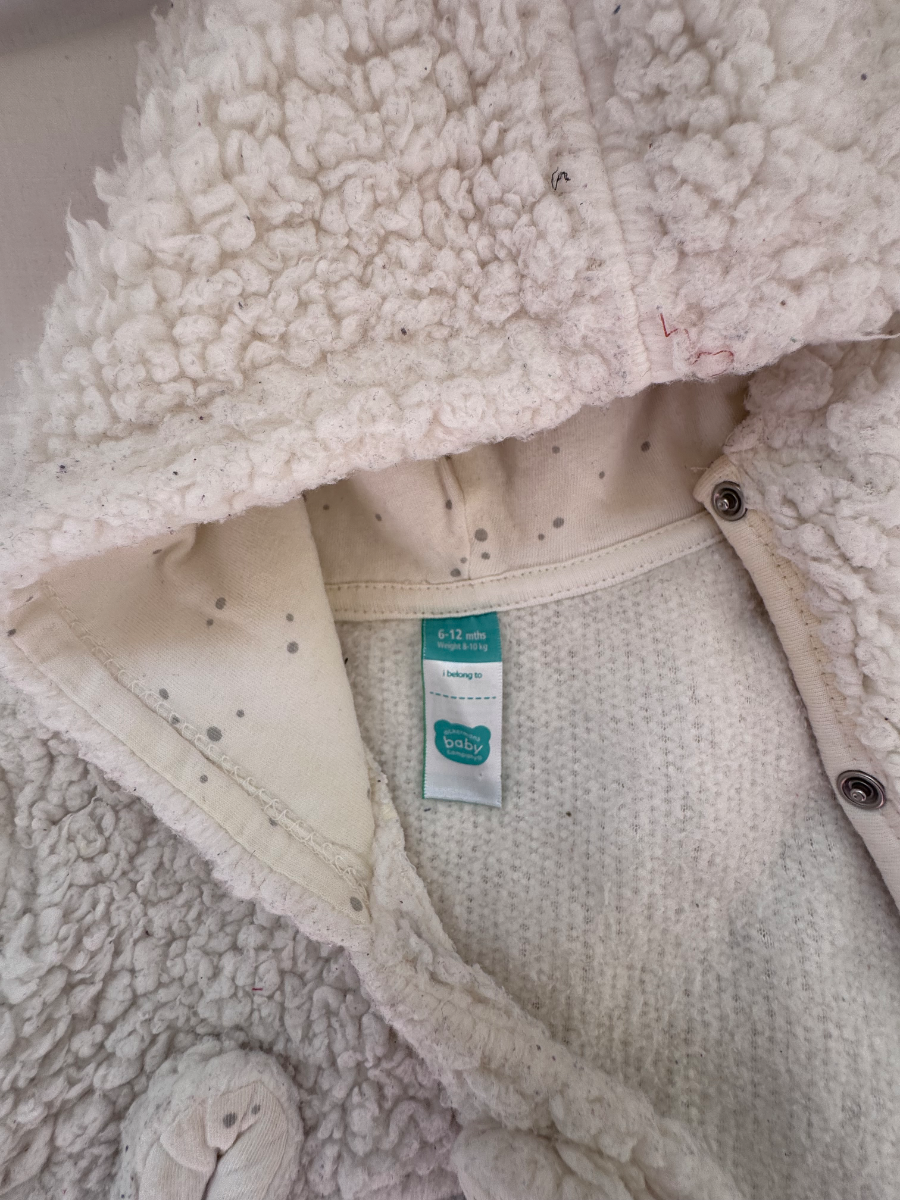 🧸 Ackermans Teddy Bear Hooded Fleece Romper – 6–12 Months 2