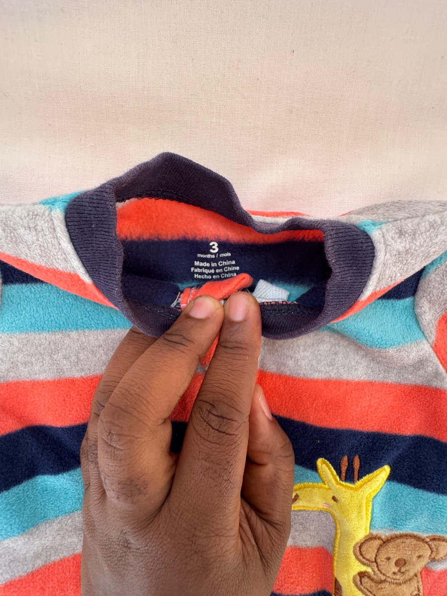 🦒 Cute Striped Giraffe & Koala Fleece Romper – 3 Months 2