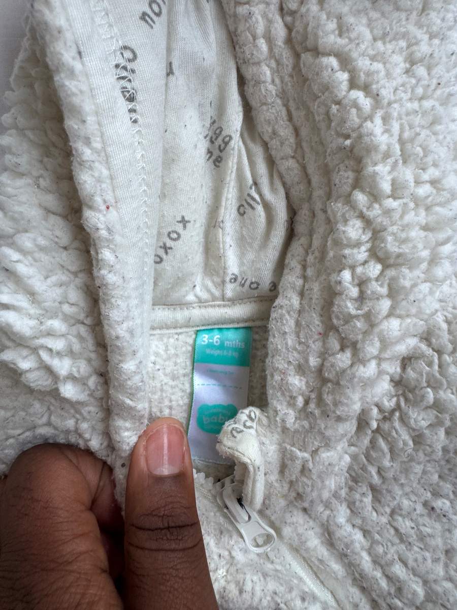 🐻 Ackermans Cosy Teddy Bear Hooded Fleece Sleepsuit – 3–6 Months 2