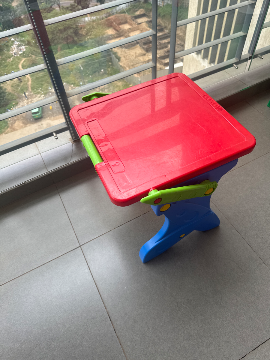 White board +table foldable. Baby room addition 1