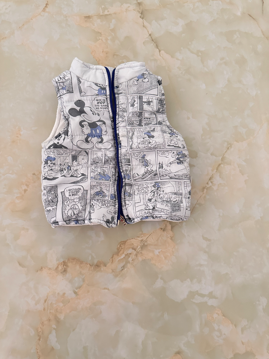 Mickey Mouse Comic Strip Puffer Vest 1