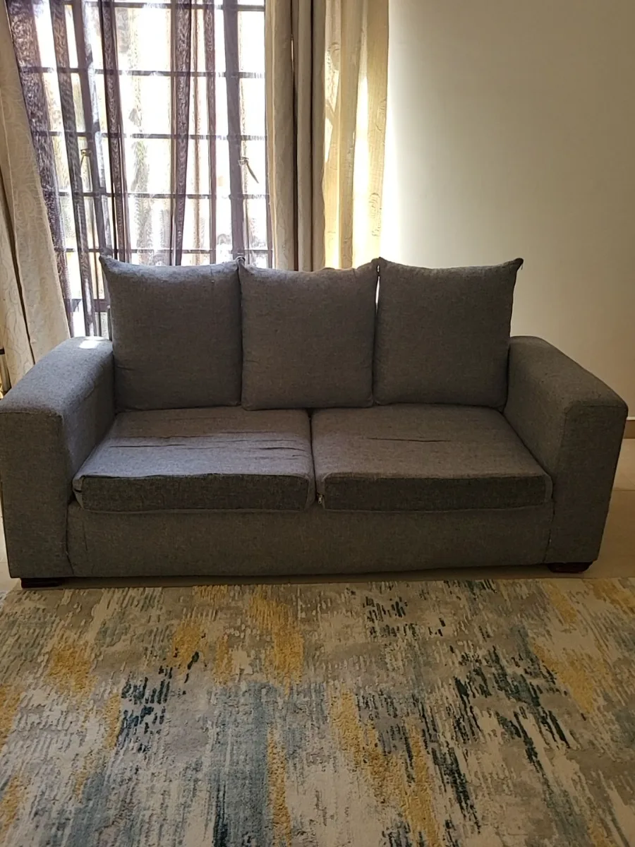Grey 3-seater couch 2