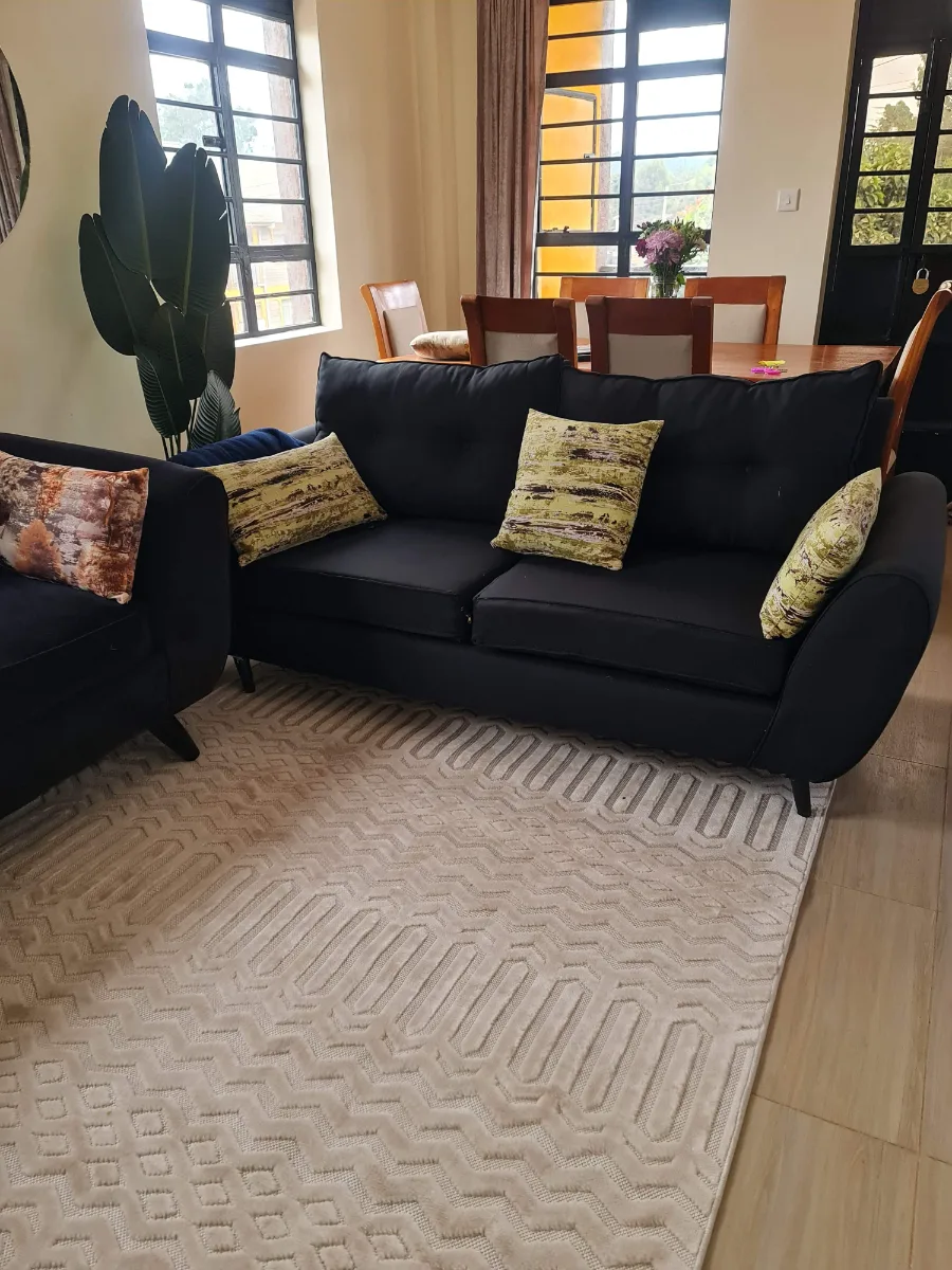 Black Three Seater 2