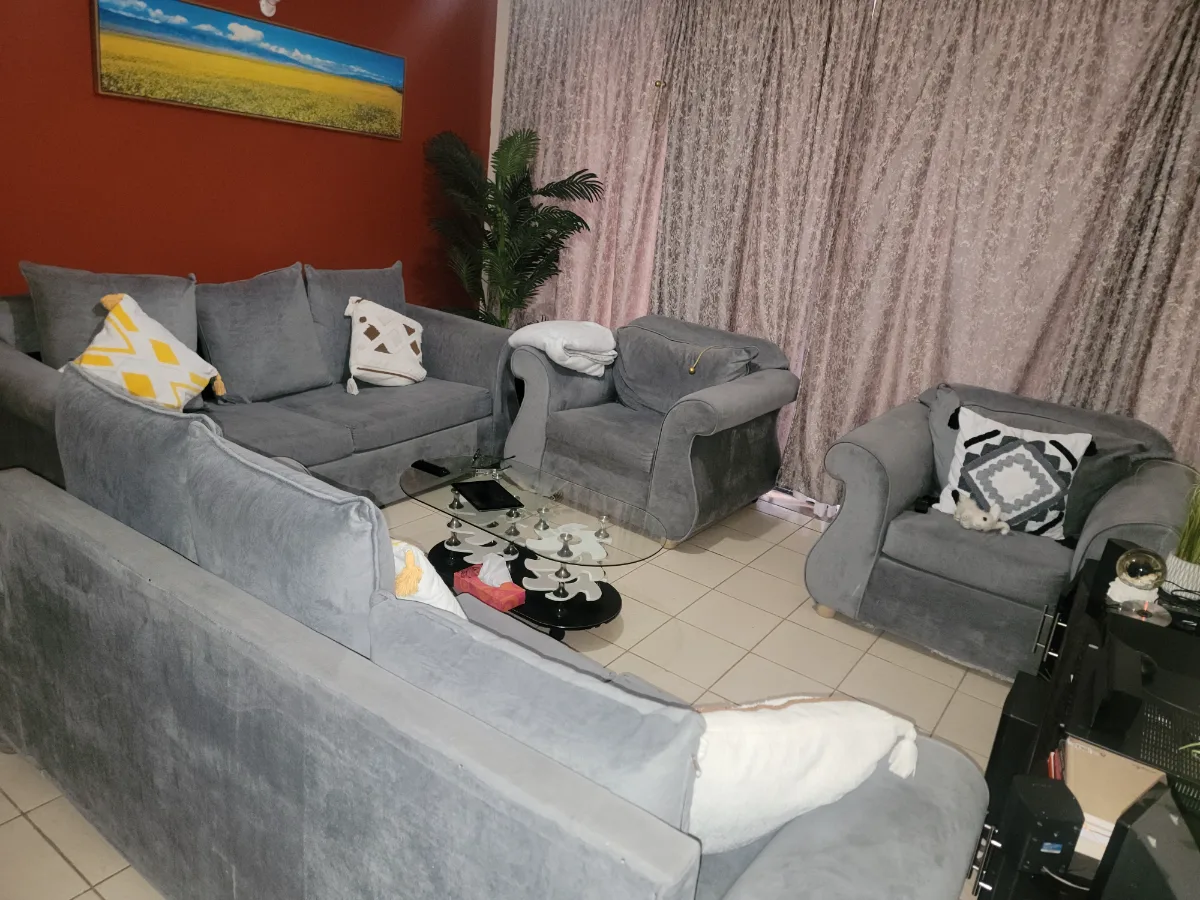 8 seater grey sofa 1