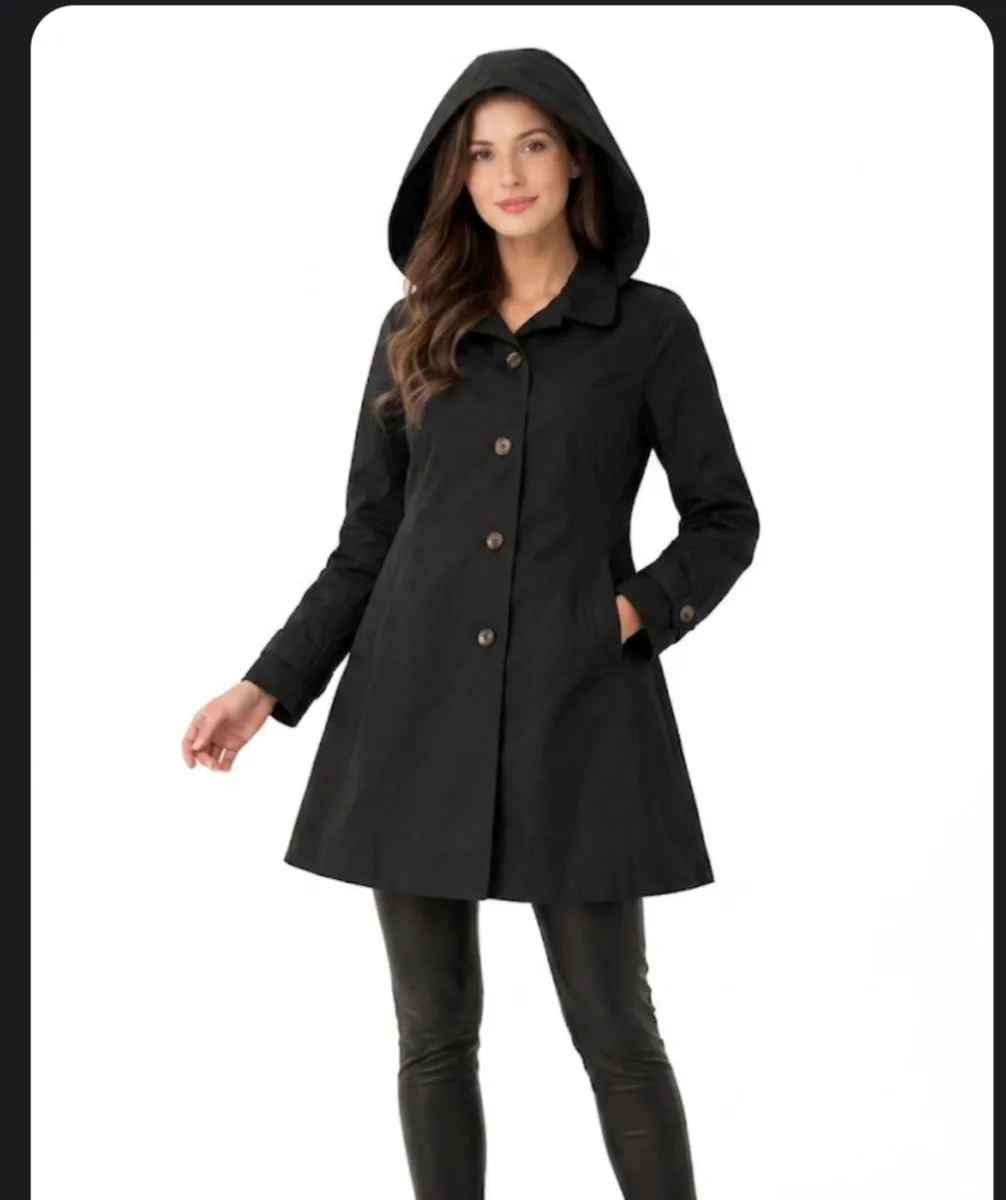 Authentic Calvin Klein Hooded Trench Coat 1