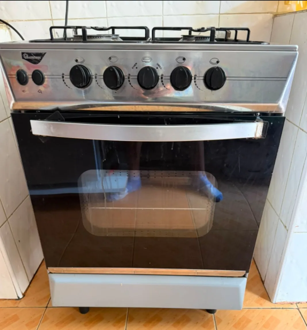 -4 -Burner Standing Gas Cooker with Oven & Grill (Stainless Steel 1