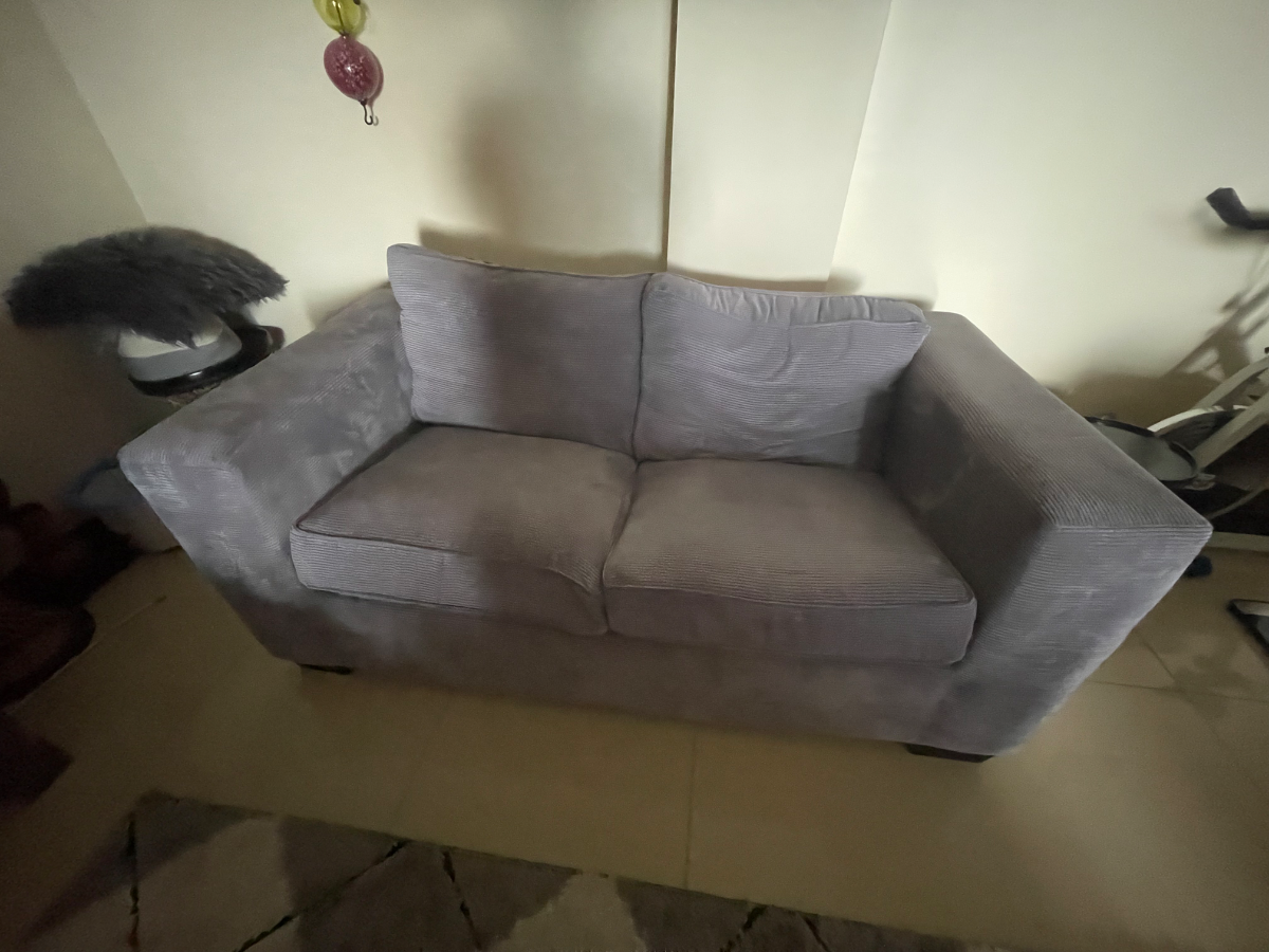 Pair of Modern Grey 2 Seater Sofas 1