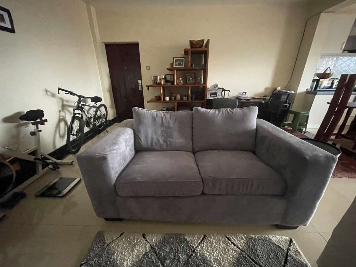 Pair of Modern Grey 2 Seater Sofas 2
