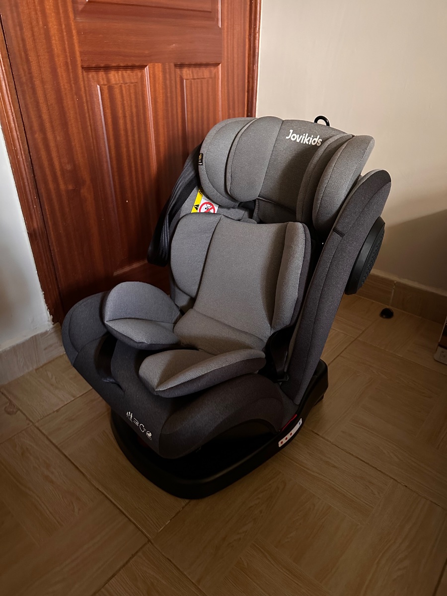 Jovikids ANGELA 360° Rotating Car Seat with Top Teether, Group 0/1/2/3 (WD002) Grey Age- newborn to 12 Years 1