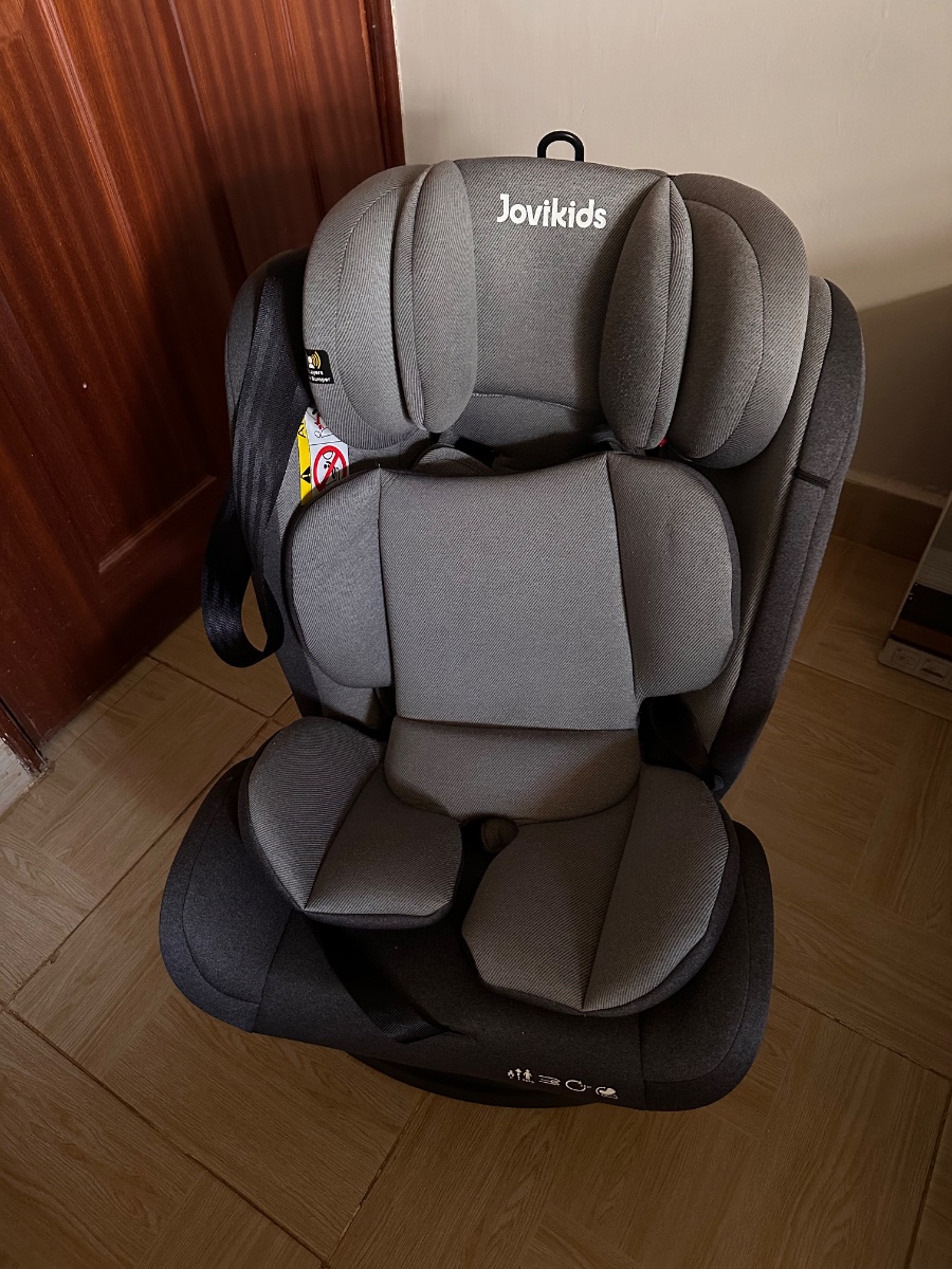 Jovikids ANGELA 360° Rotating Car Seat with Top Teether, Group 0/1/2/3 (WD002) Grey Age- newborn to 12 Years 2