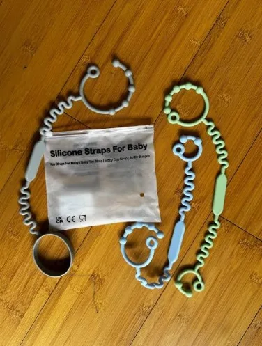 Silicone Baby Toy & Bottle Straps (Multi-Pack, New) 1